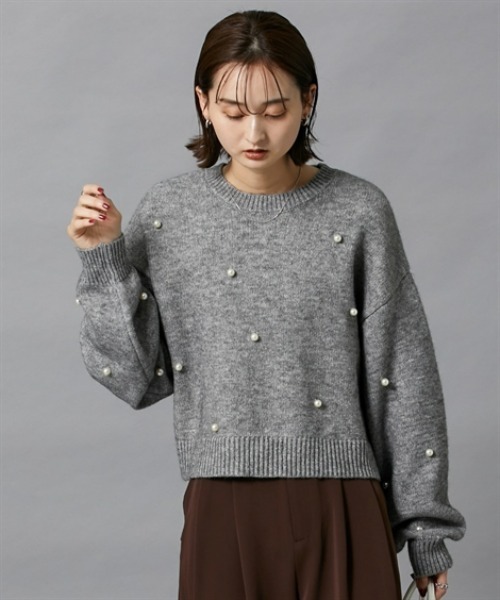 nissen（ニッセン）の「デザインボタン付ニット（ニット/セーター・レディース・杢グレー/ブラック・FREE）」の15枚目の写真
