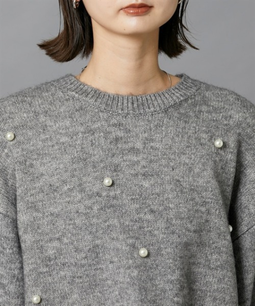 nissen（ニッセン）の「デザインボタン付ニット（ニット/セーター・レディース・杢グレー/ブラック・FREE）」の18枚目の写真