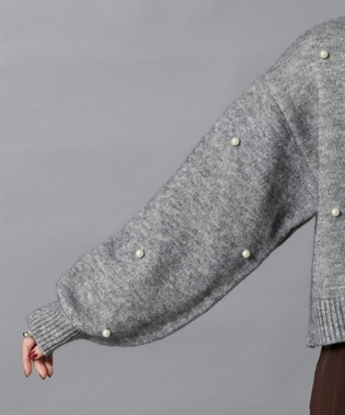 nissen（ニッセン）の「デザインボタン付ニット（ニット/セーター・レディース・杢グレー/ブラック・FREE）」の19枚目の写真
