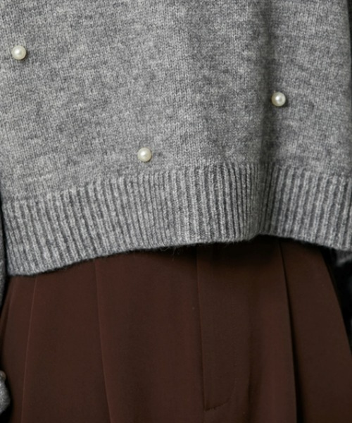 nissen（ニッセン）の「デザインボタン付ニット（ニット/セーター・レディース・杢グレー/ブラック・FREE）」の20枚目の写真