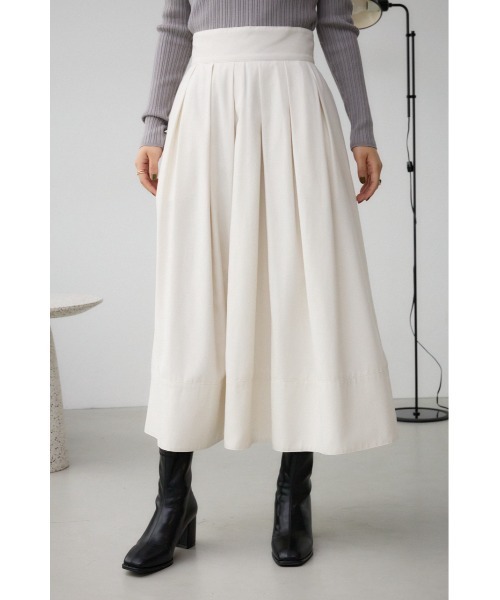 AZUL by moussy(アズールバイマウジー)の「ボックスプリーツスカート(スカート・レディース・ブラック/アイボリー/グレー・FREE)」の4枚目の写真