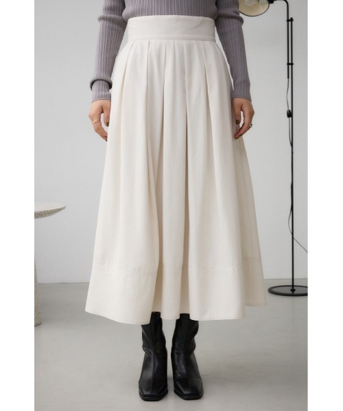 AZUL by moussy(アズールバイマウジー)の「ボックスプリーツスカート(スカート・レディース・ブラック/アイボリー/グレー・FREE)」の7枚目の写真