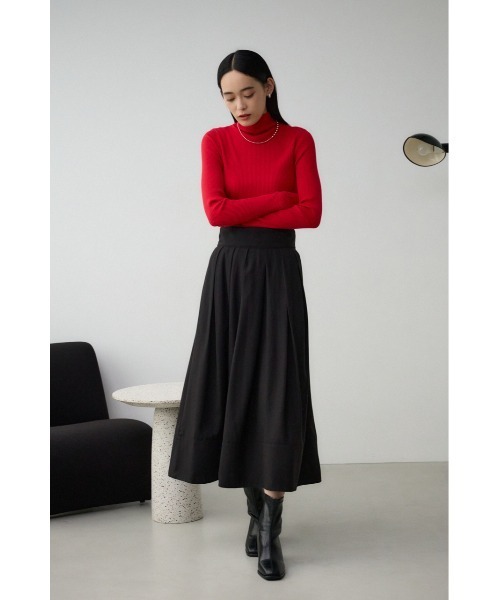 AZUL by moussy(アズールバイマウジー)の「ボックスプリーツスカート(スカート・レディース・ブラック/アイボリー/グレー・FREE)」の15枚目の写真