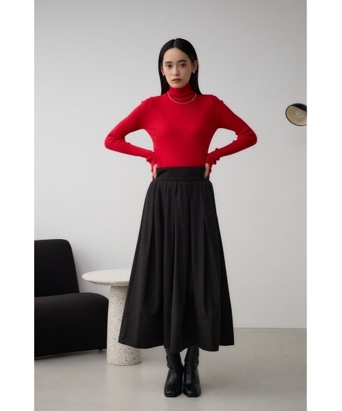 AZUL by moussy(アズールバイマウジー)の「ボックスプリーツスカート(スカート・レディース・ブラック/アイボリー/グレー・FREE)」の16枚目の写真