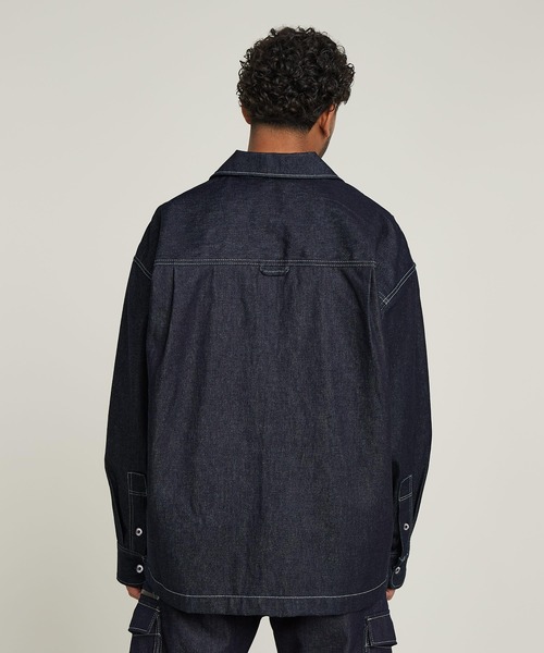 セール】BOXY FIT SHIRT/オーバーサイズデニムシャツ/シャツ