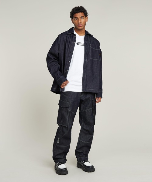 セール】BOXY FIT SHIRT/オーバーサイズデニムシャツ/シャツ