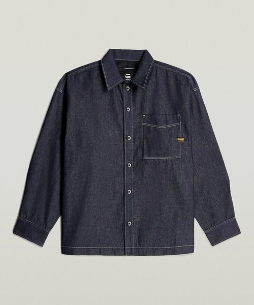 G-STAR(ジースター)の「BOXY FIT SHIRT/オーバーサイズデニムシャツ/シャツジャケット(シャツ/ブラウス・メンズ・ダークインディゴブルー・LARGE/MEDIUM/SMALL/X-LARGE/X-SMALL)」の6枚目の写真