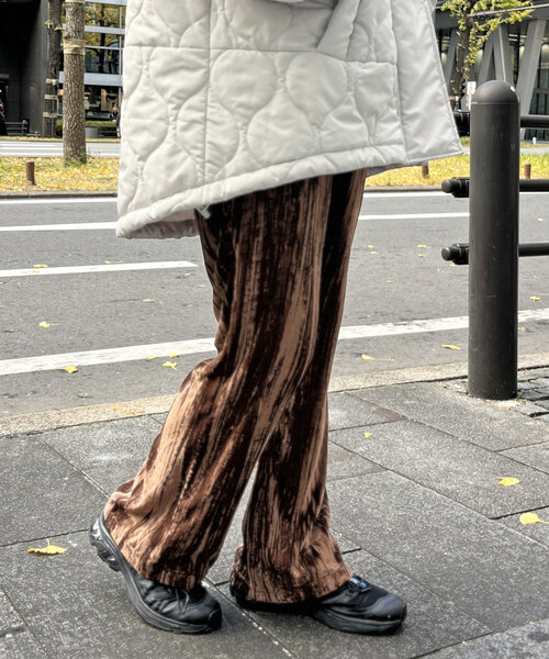 CPCM（シーピーシーエム）の「クラッシュベロアパンツ（その他パンツ・レディース・ブラウン/グリーン/ブラック/グレー・MEDIUM/LARGE）」の7枚目の写真