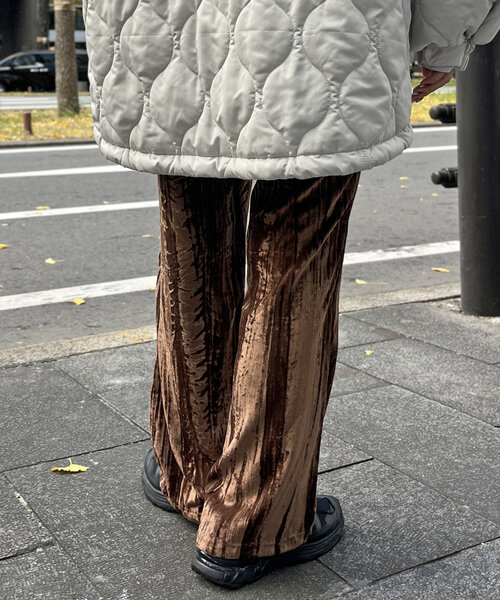 CPCM（シーピーシーエム）の「クラッシュベロアパンツ（その他パンツ・レディース・ブラウン/グリーン/ブラック/グレー・MEDIUM/LARGE）」の8枚目の写真