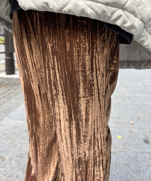CPCM（シーピーシーエム）の「クラッシュベロアパンツ（その他パンツ・レディース・ブラウン/グリーン/ブラック/グレー・MEDIUM/LARGE）」の9枚目の写真