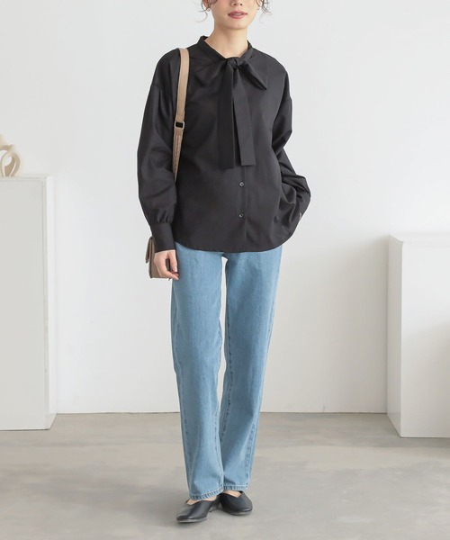 n'OrLABEL（ノアールレーベル）の「『ボウタイブラウス』（シャツ/ブラウス・レディース・オフホワイト/ブラック・2/1）」の15枚目の写真