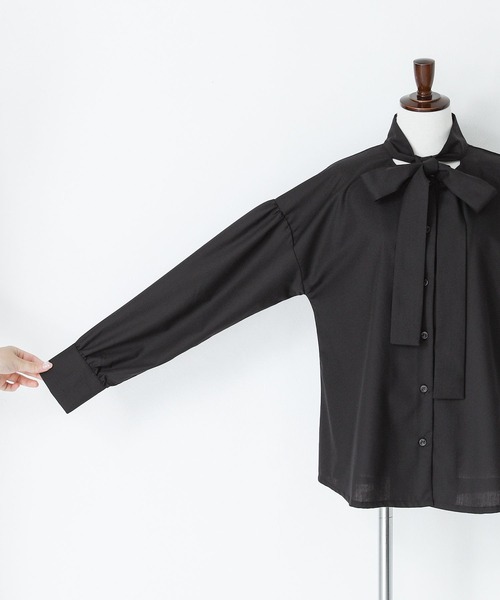 n'OrLABEL（ノアールレーベル）の「『ボウタイブラウス』（シャツ/ブラウス・レディース・オフホワイト/ブラック・2/1）」の13枚目の写真