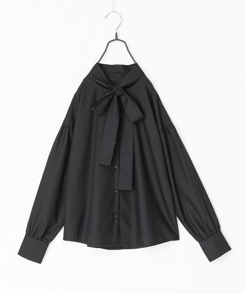 n'OrLABEL（ノアールレーベル）の「『ボウタイブラウス』（シャツ/ブラウス・レディース・オフホワイト/ブラック・2/1）」の8枚目の写真