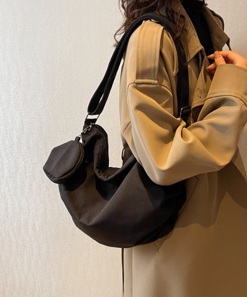 Per sist ence（パーシエンス）の「ミニポーチ付き２WAYショルダーバッグ（ショルダーバッグ・レディース・ブラック/オフホワイト/ベージュ・FREE）」の14枚目の写真