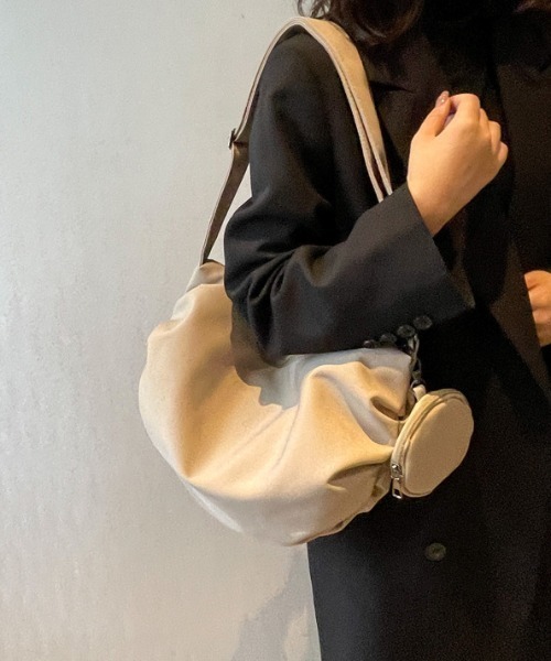 Per sist ence（パーシエンス）の「ミニポーチ付き２WAYショルダーバッグ（ショルダーバッグ・レディース・ブラック/オフホワイト/ベージュ・FREE）」の22枚目の写真