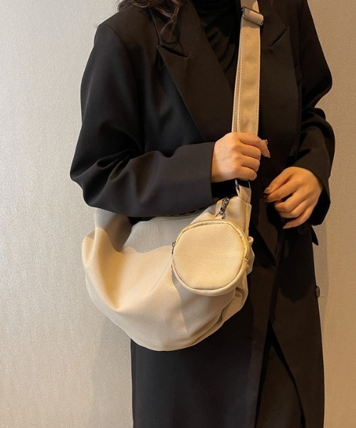 Per sist ence（パーシエンス）の「ミニポーチ付き２WAYショルダーバッグ（ショルダーバッグ・レディース・ブラック/オフホワイト/ベージュ・FREE）」の21枚目の写真