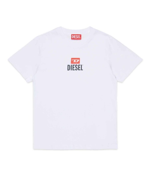 DIESEL KIDS（ディーゼルキッズ）の「DIESEL（ディーゼル）Kids & Junior ワンポイントブランドロゴ半袖Tシャツカットソー（Tシャツ/カットソー・キッズ・ブラック/ターコイズブルー/ライトイエロー/ホワイト/ネイビー/ピンク・4Y/6Y/8Y/10Y/12Y/14Y/16Y）」の2枚目の写真