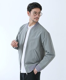 SPU（スプ）の「ハイストレッチナイロンダブルジップ撥水MA-1ジャケット（MA-1）」