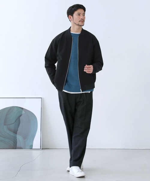 SPU（スプ）の「ハイストレッチナイロンダブルジップ撥水MA-1ジャケット（MA-1・メンズ・チャコール/ブラック/カーキ/グレー・S/XL/L/M）」の11枚目の写真