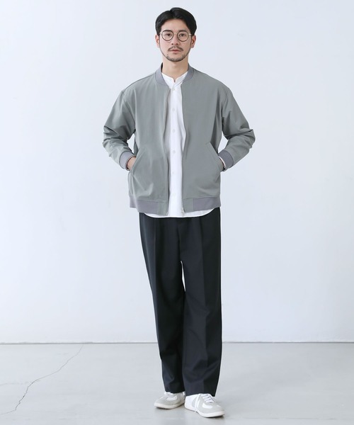 SPU（スプ）の「ハイストレッチナイロンダブルジップ撥水MA-1ジャケット（MA-1・メンズ・チャコール/ブラック/カーキ/グレー・S/XL/L/M）」の18枚目の写真