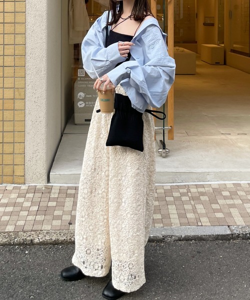 hinari（ヒナリ）の「フラワーレースタックパンツ（その他パンツ