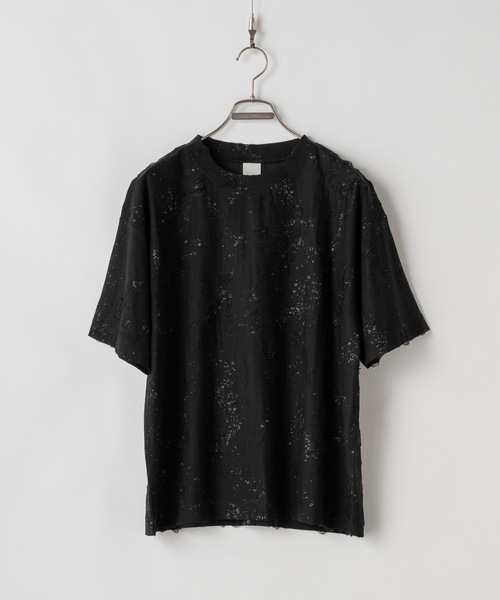 CASPER JOHN(キャスパージョン)の「Paint damage T-shirts/ペイントダメージTシャツ(Tシャツ/カットソー・メンズ・ブラック/ホワイト・LARGE/MEDIUM/SMALL/X-SMALL)」の11枚目の写真