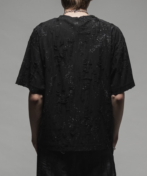CASPER JOHN(キャスパージョン)の「Paint damage T-shirts/ペイントダメージTシャツ(Tシャツ/カットソー・メンズ・ブラック/ホワイト・LARGE/MEDIUM/SMALL/X-SMALL)」の14枚目の写真