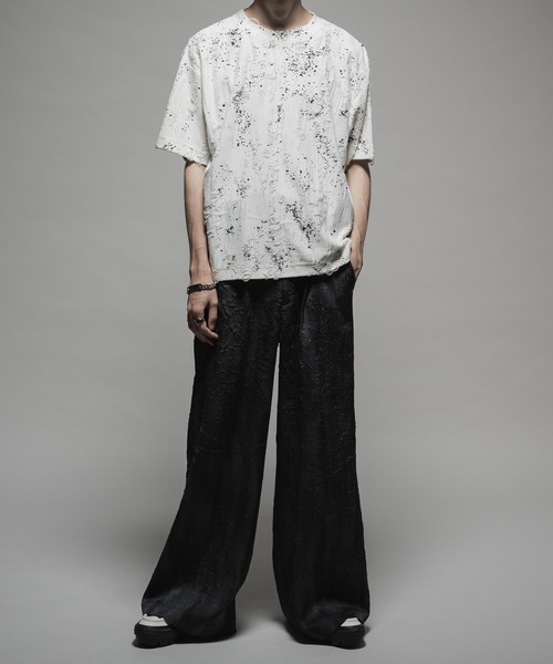 CASPER JOHN(キャスパージョン)の「Paint damage T-shirts/ペイントダメージTシャツ(Tシャツ/カットソー・メンズ・ブラック/ホワイト・LARGE/MEDIUM/SMALL/X-SMALL)」の7枚目の写真