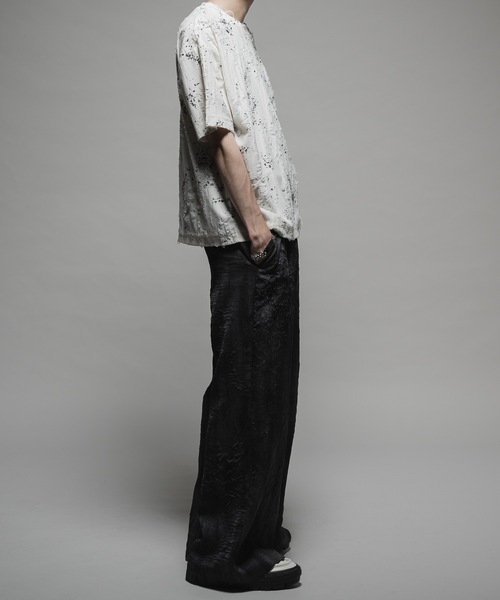 CASPER JOHN(キャスパージョン)の「Paint damage T-shirts/ペイントダメージTシャツ(Tシャツ/カットソー・メンズ・ブラック/ホワイト・LARGE/MEDIUM/SMALL/X-SMALL)」の8枚目の写真