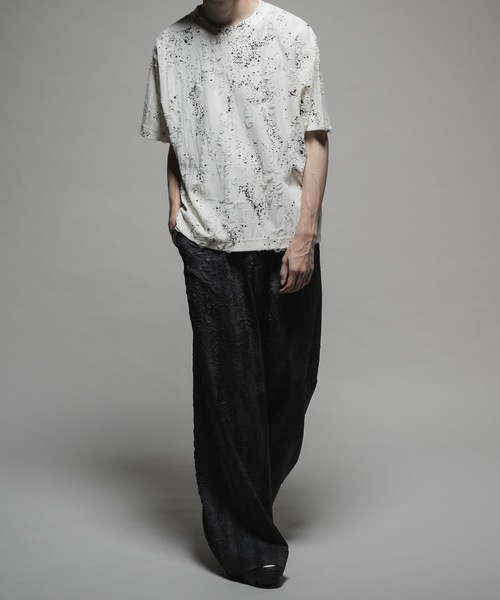 CASPER JOHN(キャスパージョン)の「Paint damage T-shirts/ペイントダメージTシャツ(Tシャツ/カットソー・メンズ・ブラック/ホワイト・LARGE/MEDIUM/SMALL/X-SMALL)」の10枚目の写真