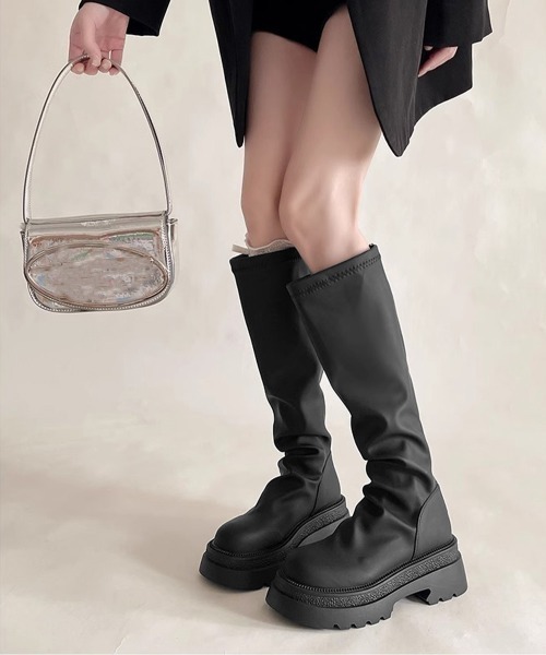 美品✨ PIERRE HARDY 厚底 ジップブーツ ブラック ベロア 希少 セール