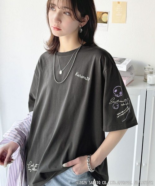 sanrio（サンリオ）の「【Sanrio characters/サンリオキャラクターズ】大人可愛い！かくれんぼシリーズランダム刺繍ビッグTシャツ（半袖）（Tシャツ/カットソー・レディース・チャコール/オフホワイト/ネイビー/オートミール・X-LARGE/LARGE/MEDIUM/SMALL）」の21枚目の写真