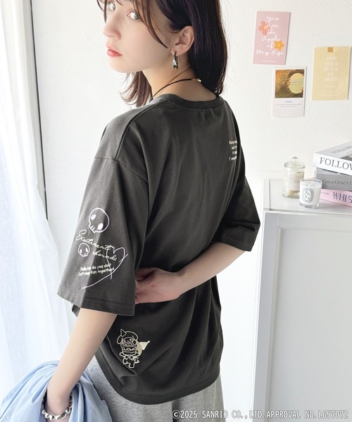 sanrio（サンリオ）の「【Sanrio characters/サンリオキャラクターズ】大人可愛い！かくれんぼシリーズランダム刺繍ビッグTシャツ（半袖）（Tシャツ/カットソー・レディース・チャコール/オフホワイト/ネイビー/オートミール・X-LARGE/LARGE/MEDIUM/SMALL）」の18枚目の写真