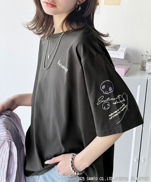 sanrio（サンリオ）の「【Sanrio characters/サンリオキャラクターズ】大人可愛い！かくれんぼシリーズランダム刺繍ビッグTシャツ（半袖）（Tシャツ/カットソー・レディース・チャコール/オフホワイト/ネイビー/オートミール・X-LARGE/LARGE/MEDIUM/SMALL）」の19枚目の写真