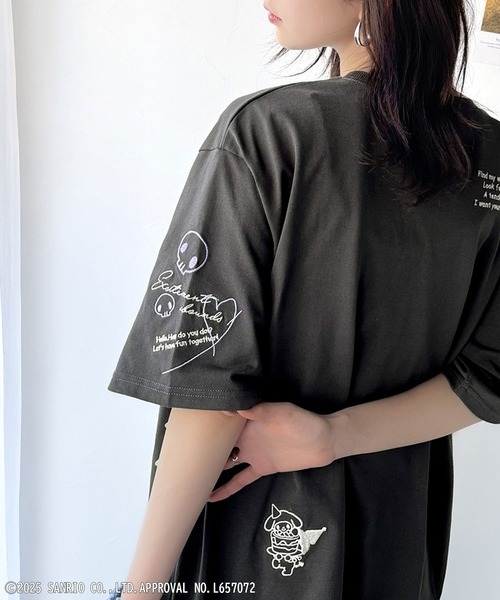 sanrio（サンリオ）の「【Sanrio characters/サンリオキャラクターズ】大人可愛い！かくれんぼシリーズランダム刺繍ビッグTシャツ（半袖）（Tシャツ/カットソー・レディース・チャコール/オフホワイト/ネイビー/オートミール・X-LARGE/LARGE/MEDIUM/SMALL）」の22枚目の写真