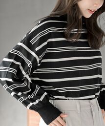 rps | ボリュームスリーブリブハイネックロンT(Tシャツ/カットソー)