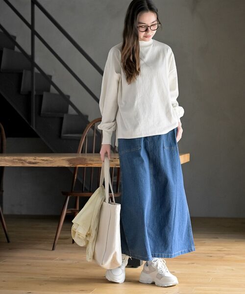 rps（アールピーエス）の「ボリュームスリーブリブハイネックロンＴ（Tシャツ/カットソー・レディース・ブラック/オフホワイト/ホワイト系その他2/ホワイト系その他3/ホワイト系その他4/アイボリー/ブラック系その他2・フリー）」の14枚目の写真