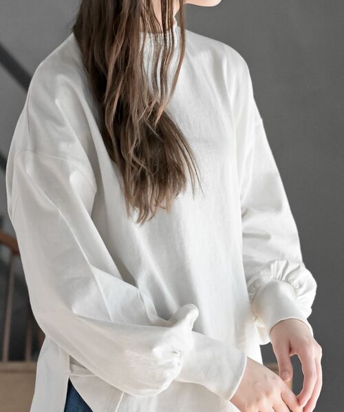 rps（アールピーエス）の「ボリュームスリーブリブハイネックロンＴ（Tシャツ/カットソー・レディース・ブラック/オフホワイト/ホワイト系その他2/ホワイト系その他3/ホワイト系その他4/アイボリー/ブラック系その他2・フリー）」の10枚目の写真