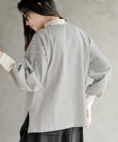 rps（アールピーエス）の「ボリュームスリーブリブハイネックロンＴ（Tシャツ/カットソー・レディース・ブラック/オフホワイト/ホワイト系その他2/ホワイト系その他3/ホワイト系その他4/アイボリー/ブラック系その他2・フリー）」の20枚目の写真