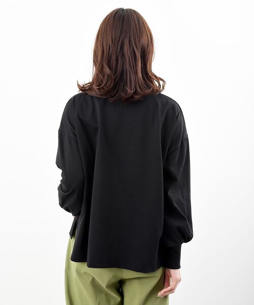 ボリュームスリーブリブハイネックロンT（Tシャツ/カットソー