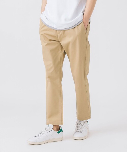 BEAMS HEART（ビームスハート）の「アンクル テーパード イージー パンツ【ストレッチ】（チノパンツ・メンズ・ベージュ/オリーブ/ネイビー・L/XL/S/M）」の2枚目の写真