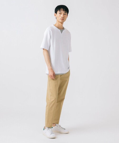 BEAMS HEART（ビームスハート）の「アンクル テーパード イージー パンツ【ストレッチ】（チノパンツ・メンズ・ベージュ/オリーブ/ネイビー・L/XL/S/M）」の7枚目の写真