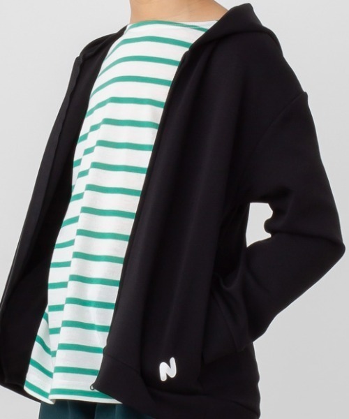 FEELS ネイビー パーカー セール】NAVY feel touch フーデットジップ