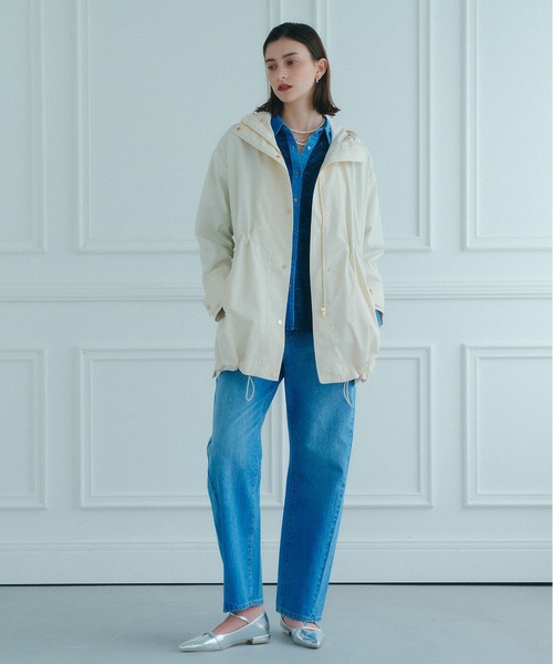 YECCA VECCA(イェッカヴェッカ)の「撥水ミドル丈マウンテンパーカー(マウンテンパーカー・レディース・ベージュ/ネイビー/アイボリー・FREE)」の9枚目の写真