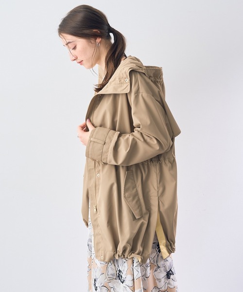 YECCA VECCA(イェッカヴェッカ)の「撥水ミドル丈マウンテンパーカー(マウンテンパーカー・レディース・ベージュ/ネイビー/アイボリー・FREE)」の14枚目の写真