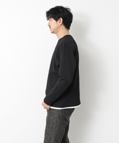 NOLLEY’S(ノーリーズ)の「《吸水速乾》ワッフルダブルカラーLS TEE(Tシャツ/カットソー・メンズ・ホワイト/ブラック/グレー/ベビーピンク/ブルー系その他7・M/L/S)」の16枚目の写真