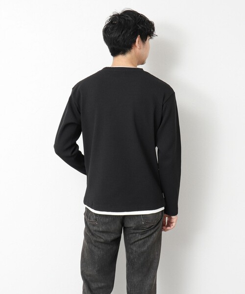 NOLLEY’S(ノーリーズ)の「《吸水速乾》ワッフルダブルカラーLS TEE(Tシャツ/カットソー・メンズ・ホワイト/ブラック/グレー/ベビーピンク/ブルー系その他7・M/L/S)」の17枚目の写真