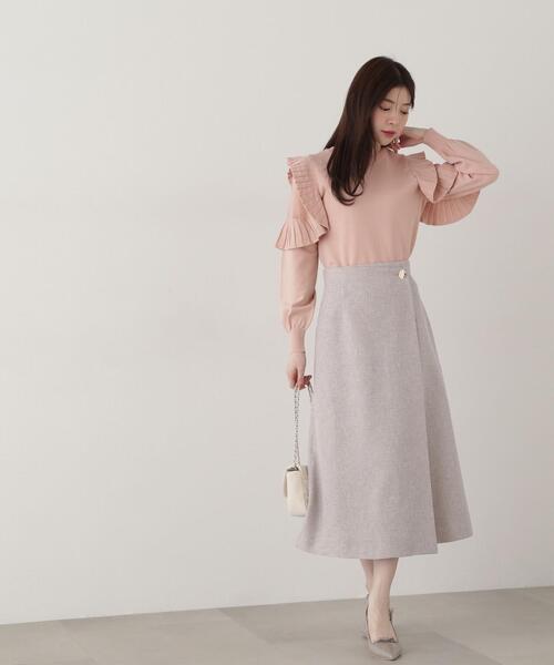 PROPORTION BODY DRESSING(プロポーションボディドレッシング)の「キラツイードラップマーメイドスカート / 1215120303(スカート・レディース・ライトグリーン/ベージュ/グレー・MEDIUM/X-SMALL/SMALL)」の15枚目の写真