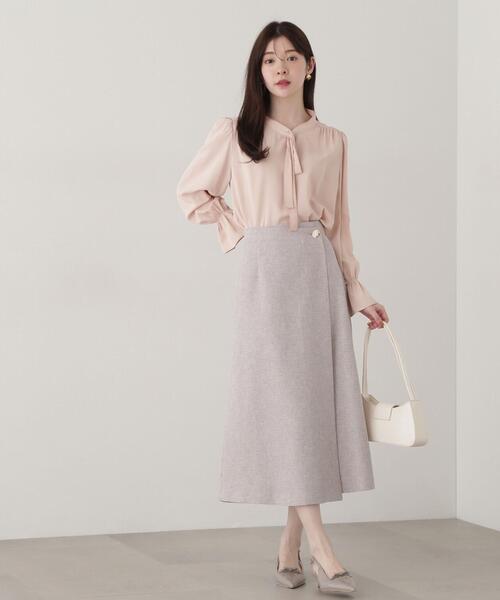 PROPORTION BODY DRESSING(プロポーションボディドレッシング)の「キラツイードラップマーメイドスカート / 1215120303(スカート・レディース・ライトグリーン/ベージュ/グレー・MEDIUM/X-SMALL/SMALL)」の17枚目の写真