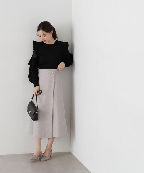 PROPORTION BODY DRESSING(プロポーションボディドレッシング)の「キラツイードラップマーメイドスカート / 1215120303(スカート・レディース・ライトグリーン/ベージュ/グレー・MEDIUM/X-SMALL/SMALL)」の22枚目の写真